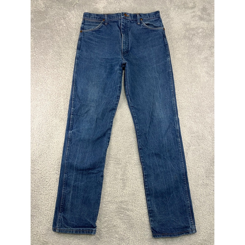Wrangler Jeans Men 34x36 (Tag 36x36) Blue 13MWZ Cowboy Cut Straight Denim